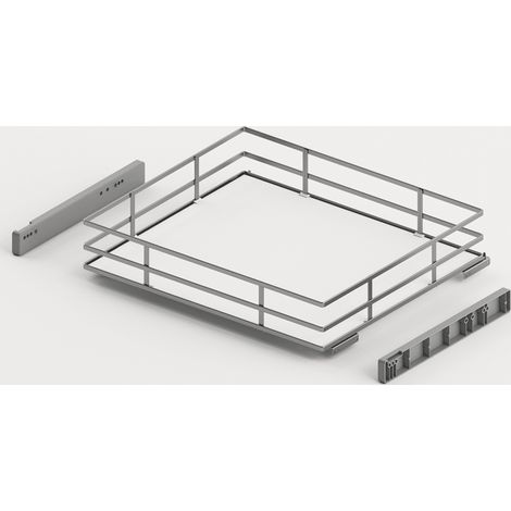 Hettich Naro Innenauszug 400 KB450 H120 verchromt/weiss