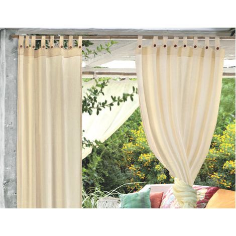 Toldo gazebo impermeable gris 140x270 cm – Poliéster con pasantes y botones