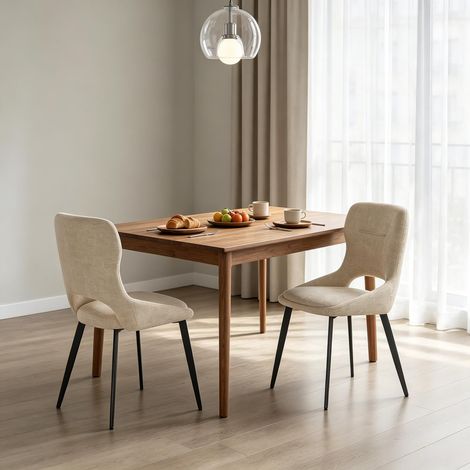 Fauteuil de salon rembourré, chaise de coiffure, chaise de salle à manger moderne, fauteuil d'accent élégant (lot de 2 chaises uniquement) (1/5)