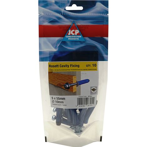 Jcp Fixings Rosett Cavity Fixings Blue - M5 x 55mm - Box of 50