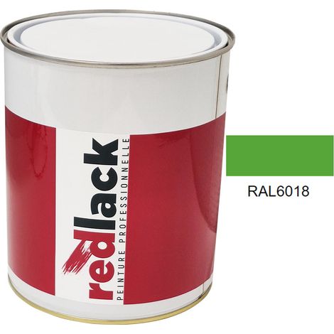 Dose 3L Lack Mehrzweckfarbe – RAL 6018 – Gelbgrün – Seidenmatt – für verschiedene Oberflächen – Redlack