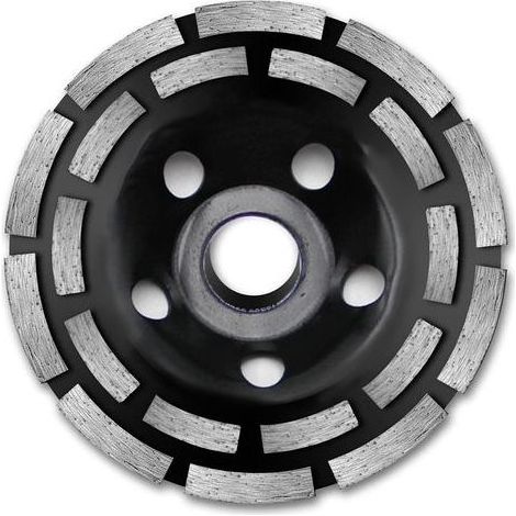 1 disque abrasif diamanté 125 mm, pour béton granit maçonnerie, double rangée, vitesse max 12250 tr/min (1/5)