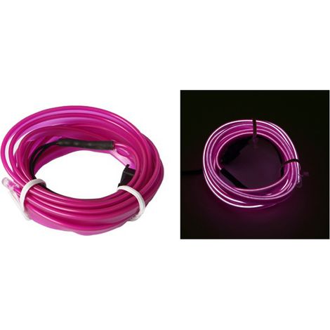 Bande LED Voiture Flexible 3m Lumineuse Décoration Intérieure Ambiante Violette