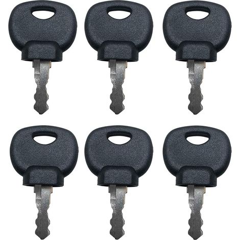 6PCS Pelle de Remplacement 14607 Clés de Contact Commutateurs de démarrage pour Équipement Lourd (1/5)