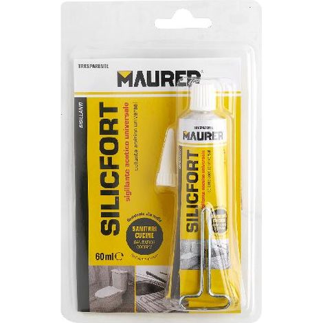 SILICONE ACETICO "SILICFORT" MAURER 60ML BIANCO TUBETTO