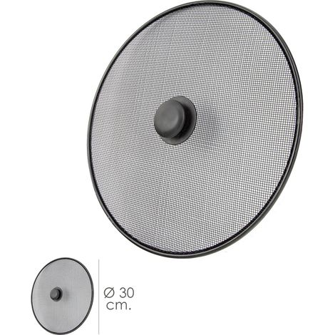 Padella in acciaio con coperchio antispruzzo ø 30 cm. nero.