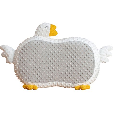 Coussin décoratif en mousse à mémoire de forme « ventre de chat », motif ventre d'oie, gris, à rebond lent. Coussin individuel en peluche. (1/5)