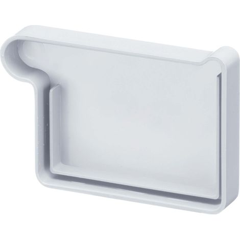 INEFA Dachrinnen Endstück Kastenrinne, PVC Dachrinnenzubehör, einfache Steckmontage, Made in Germany - NW68 / 68mm, links Weiß