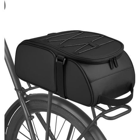 Trintion Fahrradtasche für Gepäckträger mit Kühlfunktion 10L gepäckträgertasche Wasserfest & Reflektierend (Schwarz) (1/5)