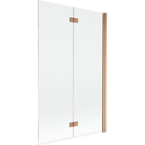 Paroi de douche 2 volets droite Mexen Mist 110 x 150 cm, transparent, cuivre brossé - 8A9-110-002-65-00-P (1/5)