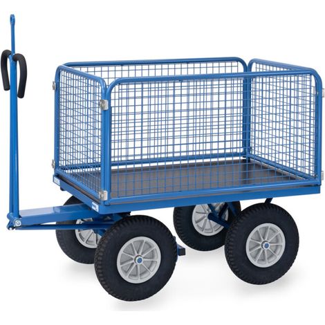 fetra Chariot à ridelles 6434PZ avec œillet de traction