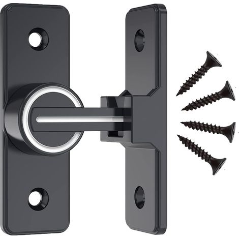 Serrures de porte de grange Loquet de porte coulissante lumineux Serrures de porte robustes en alliage de zinc Pour chambre à coucher, salle de bain, clôture extérieure (1/5)