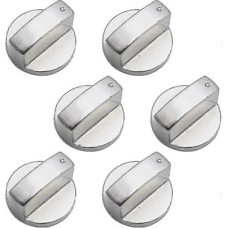 Lot de 6 boutons de commande universels en métal pour cuisinière à gaz, 6 mm, référence P20250110424 (1/4)