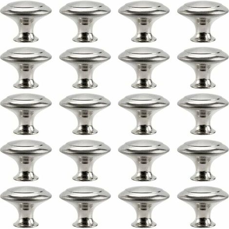 Bouton de Meuble Cuisine Poignées Cabinet Acier Inox Portes Coupe Décoration Porte Cabinet Placard Tiroir Armoire(20PCS) (1/4)