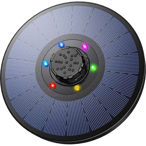 Pompe de Fontaine Solaire avec 6 lumières LED colorées et 7 Styles de Fontaine, 4 en 1 Pompe Solaire pour Bain d'oiseau, étang, Réservoir à Poissons, Aquarium, Jardin (1/3)