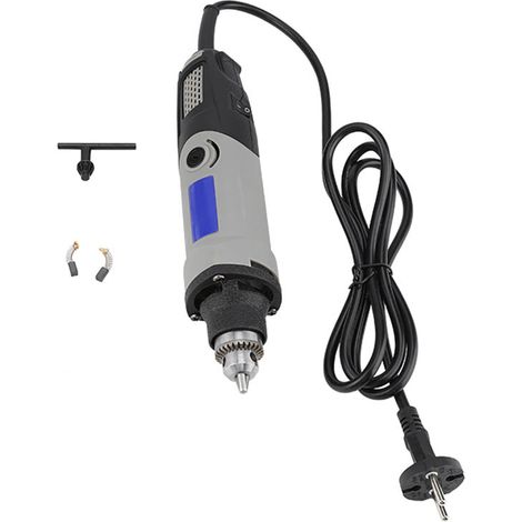 Smerigliatrice angolare, mini smerigliatrice, trapano elettrico da 400 W con 6 posizioni, utensile rotante a velocità variabile, spina UE 220 V -Crezuo
