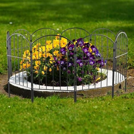 Bordure de Jardin, Clôture de Jardin Barrière Animaux,Clôture de jardin 10 pcs, total 10 pi (L) x 24 po (H) Clôture en fil (1/5)
