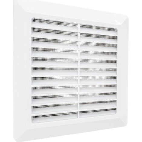 Grille de ventilation anti-insectes 17,5 x 17,5 cm, plastique ABS. SGD Ø 125 mm, blanc (1/3)