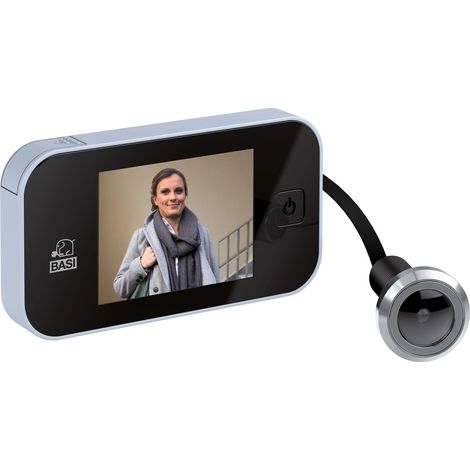 BASI - Digitaler Türspion - TS 710 - Silber - Türspion verchromt - für Türstärken 38-110 mm (1/4)