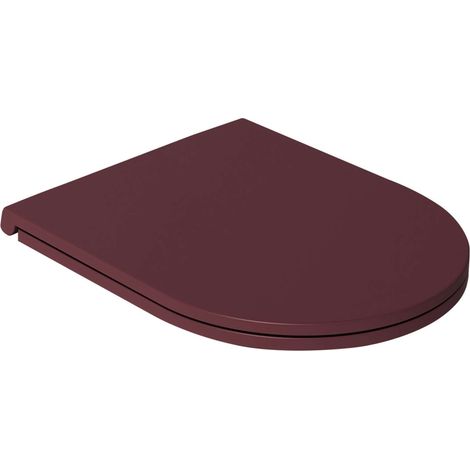 Abattant WC INFINITY Slim, fermeture douce, prise facile, rouge marron mat (1/5)