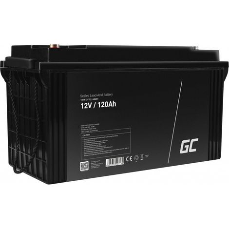 Green-cell Modèle AGM31 Batterie AGM 120 Ah Noir