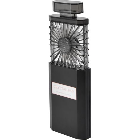 Mini-Ventilator für Damen, 3 Geschwindigkeitsstufen, wiederaufladbarer Tischventilator, tragbar und kreativ mit integriertem Akku, schwarz (1/5)