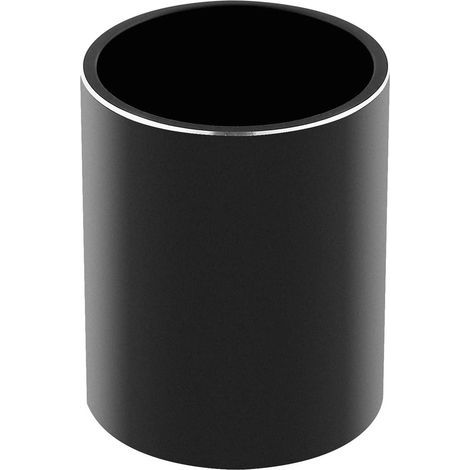 Runder Stiftehalter, Metall-Stiftehalter, Schreibtisch-Stiftebehälter aus Aluminium, Büroartikel-Organizer (schwarz) (1/5)