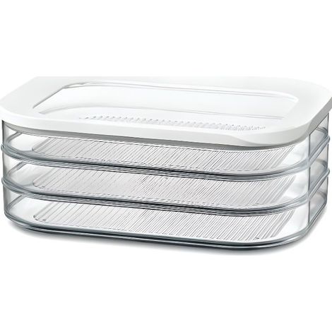 Boîte de Rangement à Charcuterie - ROSTI MEPAL - Modula - Blanc - 22.4 x 16 x 8.6 cm - Compatible Lave-Vaisselle