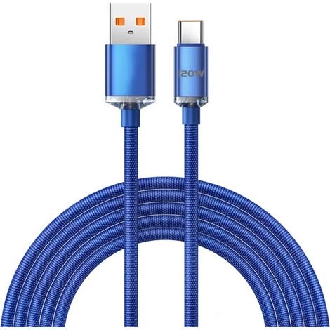 Cavo di ricarica Supersnabb PD Type-C da 120 W Cavo di ricarica Rask lading Cavo USB C per telefono Caricabatterie per Samsung Xiaomi Huawei Oneplus POCO OPPO Blu (1/5)