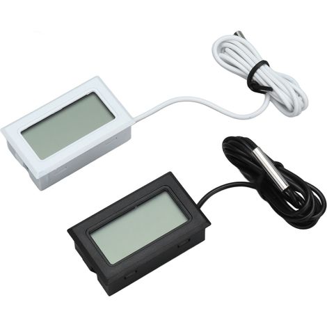 2 Thermomètres Numériques Électroniques avec Sonde - Affichage Température Instantané (Noir et Blanc) (1/5)