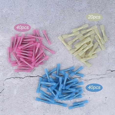100 gaines thermorétractables pour cosses de câble, contacts étanches AWG, combinaison 18-22 16-14 12-10 (1/4)