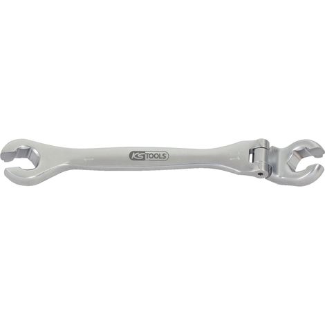 KS Tools CHROMEplus Offener Doppel-Ringschlüssel mit Gelenk, 11 mm