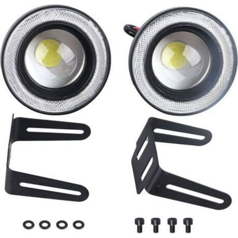 Feu Antibrouillard LED - 3.5 Pouces - 30 W - 1200 LM - Température Couleur 6000 K à 7000 K - Technologie COB - Pour Ouverture DRL - Lot de 2 (1/5)