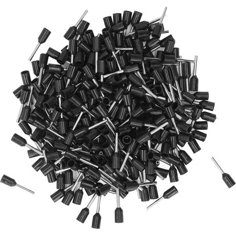 1000-teiliges Set mit Aderendhülsen, 22 AWG, isoliert, zum Crimpen von Drähten für Geräte E0508 (1/5)