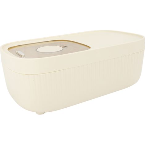 Boîte à riz plastique étanche avec verre doseur et graduation visible pour riz farine céréales blanc S 5kg 13cm (1/5)