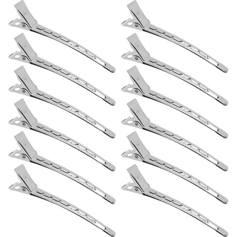 12 pinces à cheveux professionnelles en acier inoxydable pour coiffure à domicile, outils de coiffure durables et portables (1/5)