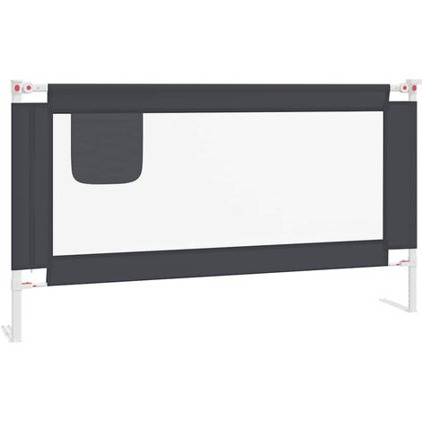 Maison Exclusive - Kleinkind-Bettschutzgitter Dunkelgrau 150x25 c