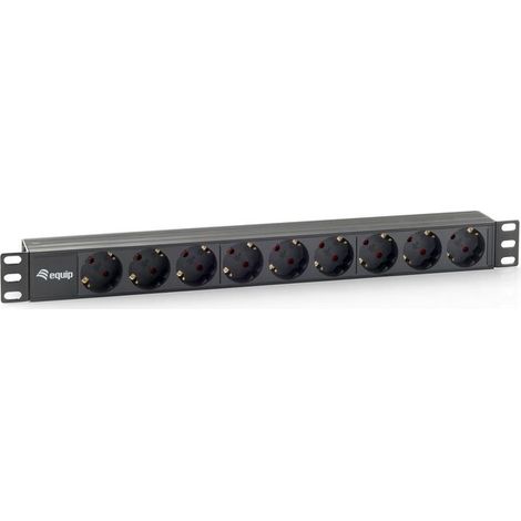 Presa elettrica a rack 9 prese Schuko per 19in 1U