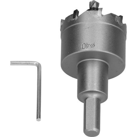 Scie cloche carbure 40mm TCT perceuse métal inox acier plaque perceuse trépan lourd (1/5)
