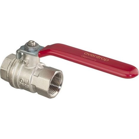 OVENTROP Valvola a sfera con maniglia a leva Optibal con filettatura interna PN 16 DN 8, G 1/4, ottone, nichelato, 1076002