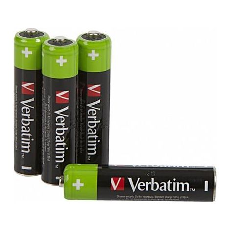 Pilas AAA Verbatim de 950 mAh, paquete de 4 unidades en blíster (1/5)