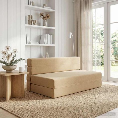 Sofá Cama Plegable Verde Gris 152 x 86,5 x 60 cm Tela