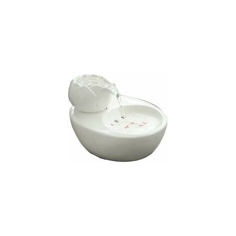 Fontaine à eau verticale pour chats, monobloc, design en céramique, pour un usage quotidien, portable.-AquaForge (1/4)
