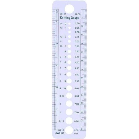 Geometrisches Musterlineal, XU, Kreis, Stricknadellehre, Kunststofflineal, 2 bis 10 mm, Nähzubehör, US-, UK- und kanadische Größen – KZQ (1/4)