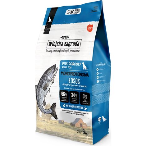 WIEJSKA ZAGRODA Monoprotein Salmon - dry dog food - 6kg