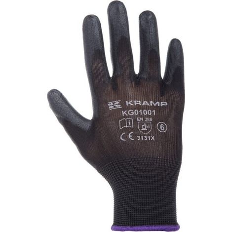 Gants de travail noir taille 6 UNIVERSEL KG0100106
