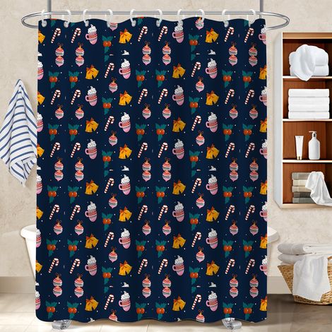 Rideau de douche 180x180 tissu respirant housse de baignoire pour idée cadeau pour pendaison de crémaillère (1/5)