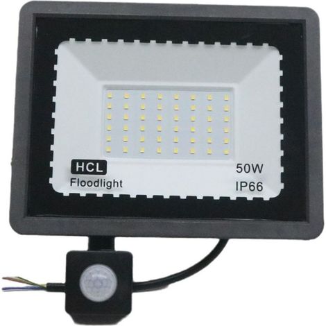 50-W-Außenstrahler mit Bewegungsmelder, 6500 K kaltweißes Licht, 36 superhelle LED-Strahler, 2700 lm, IP66, wasserdichte Außenbeleuchtung mit Bewegungsmelder für Garten, Terrasse und Garage