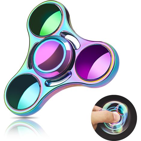 Hand Spinner EDC Jouet Fidget Spinner Metal Durable High Speed Stainless Steel Bearing 2-5 Min Spins Focus Finger Gyro Fidget Toys pour Adultes Enfants Coloré (1/5)