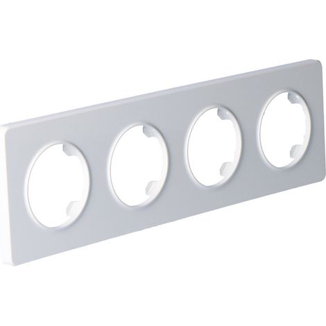 Cadre quadruple, plastique, blanc, bêta en ligne (1/4)